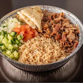 Beef Gyro Over Rice Platter